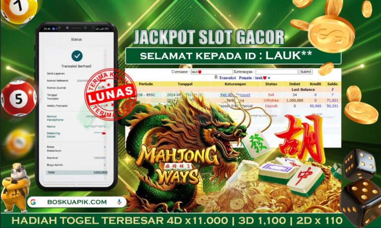 SLOT MAHJONG WAYS – APIKJITU 21 SEPTEMBER 2024