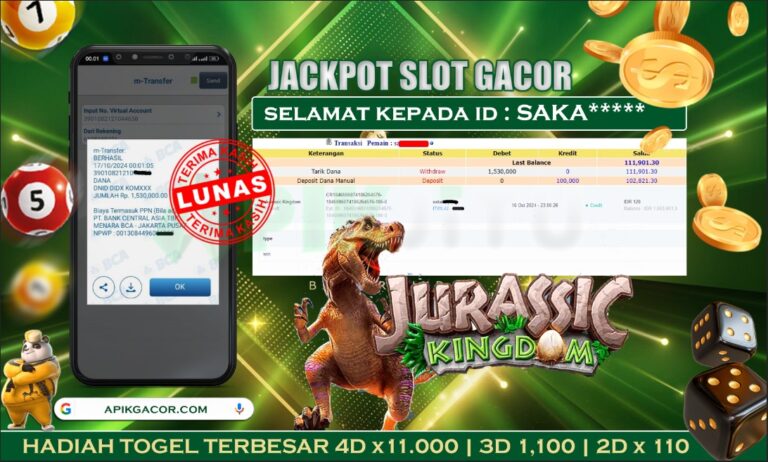 SLOT JURASSIC KINGDOM – APIKJITU 17 OKTOBER 2024